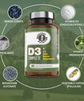 Barefoot Nutrition - Vitamin D3 Complete 4000 IU with Vitamin K2 MK-7 Magnesium Boron & Zinc Supplement High Strength Formula for Bone and Normal Health Function 60 Capsules