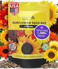 NatureZ Edge 1300+ Sunflower Seeds Garden Variety Pack, Bulk Sunflower Seeds for Planting Flowers, Get More Sunflower Seeds to Plant, Mammoth, Dwarf, Lemon Queen, Giant and More. 2oz Packet