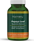Harmony Nutraceuticals Harmony Nutraceuticals Papaya Leaf Supreme Extract Highest Potency Maximum Bioactivity Organic Dr. Gumman'S Clinical Grade 120 Vegan Capsules Synergized With Triperine