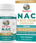 Maryruth Organics Nutritional Supplement Capsule N-Acetyl Cysteine Nac 1000Mg Per Serving Vegan Non-Gmo Gluten Free 120 Count