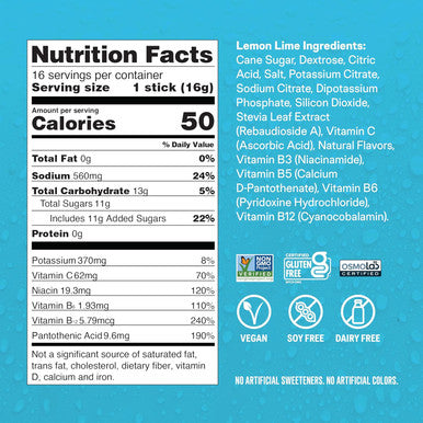 Liquid I.V. Hydration Multiplier - Lemon Lime Electrolyte Powder Drink Mix 1 Pack (16 Servings)