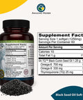 Amazing Herbs Premium Black Seed Oil Capsules - High Potency, Cold Pressed Nigella Sativa Aids in Digestive Health, Immune Support & Brain Function - 60 Count, 1250mg