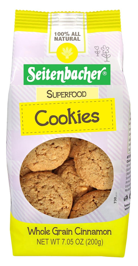 Seitenbacher Superfood Cookies, Cinnamon, 7.05 oz (Pack of 8)