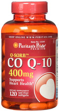 Puritans Pride Q-Sorb Softgel, 400 Mg, 120 Count