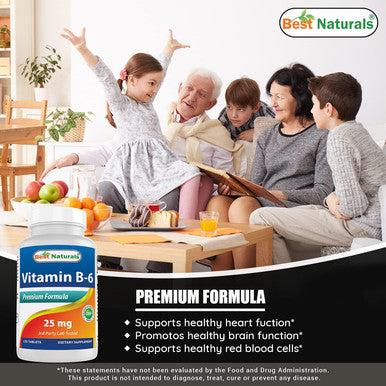 Best Naturals Vitamin B6 25mg 120 Tablets (120 Count (Pack of 1))