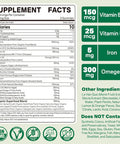 Multivitamin For Vegans & Vegetarians W/ Vitamin D3 K2, Methyl B12, Iron, Zinc, Choline, Algae Omega 3 From Sustainable Source, Women Men Daily Vitamins Gummies For Overall Wellness, No Sugar, 60 Cts