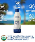 Earth's Bounty Tahitian Organic Noni Juice - 32 fl.oz - 100% Pure Natural Immune & Joint Support - Organic Kosher Noni Juice - No Additives