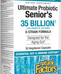 Natural Factors Ultimate Probiotic Seniors Digestive and Immune Support 35 Billion CFU 30 Capsules