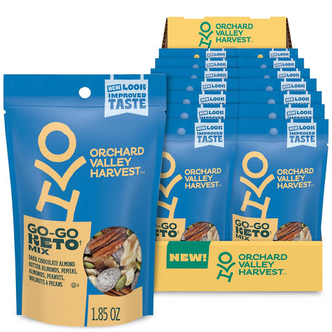 Orchard Valley Harvest Omega-3 Mix, 1 Ounce Bags (Pack of 15), Walnuts, Cranberries, Almonds, and Pistachios, Gluten Free, Non-GMO, No Artificial Ingredients, Healthy Snacks for Adults