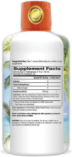 Cinnabalance Ãƒâ€šÃ¢â‚¬â€œ Liquid Cinnamon Supplement w/ Cinnamon Bark, Aloe Vera, Ginger Root, Green Tea & Antioxidants - Promotes healthy blood sugar support & glucose levels - 32 oz, 32 servings