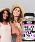 Kaya Naturals Hair Skin Nail Capsules BIOTIN Vitamin D Vitamin B12 A Folic Acid Support Hair Support Vitamin Supplement 180 Count