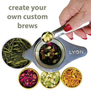 Lyon Tea Makers Floral DIY Flavor Enhancer Sampler Kit 6 Tin Variety Pack Box Add to Your Favorite Tea Leaves to Create Unique Floral Brews