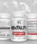 5% Nutrition Rich Piana Mentality Nootropic Blend | Brain Booster Supplement for Performance, Memory, Mental Clarity | Ginseng, Ginkgo, L-Theanine, Choline, Huperzine, 60 Capsules (30 Day Supply)