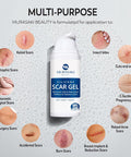 100% Silicone Scar Gel Scar Cream - Advanced Scar Gel For Surgical Scars, C-Section, Stretch Marks, Acne, Injury, Burns, Keloids, Old And Scars 1.06Oz(30G) (Maximum Strength 100% Silicone)