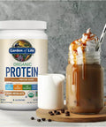 Garden of Life Vegan Protein Powder - Caramel Mocha Latte - 20G Plant Protein Bcaas Probiotics & Digestive Enzymes - Gluten-Free Non-Gmo