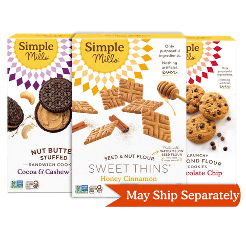 Simple Mills Honey Cinnamon Seed & Nut Flour Sweet Thins, Paleo Friendly & Delicious Sweet Thin Cookies, Good for Snacks, Nutrient Dense, 4.25oz, Pack of 1