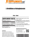 BulkSupplements L-Ornithine Alpha-Ketoglutarate Powder (OKG Powder) - Amino , Nitric Oxide Supplement - - 2000mg , 125 Servings (250 Grams - 8.8 oz)