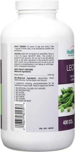 Health Balance Lecithin 1200mg (400 Softgels), 400 Count