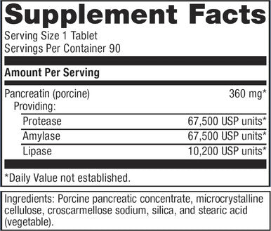 Metagenics SpectraZyme Pan 9X - Digestion Supplement - Pancreatic Enzymes - Digestive Enzymes - Non-GMO & Gluten- - 90 Tablets