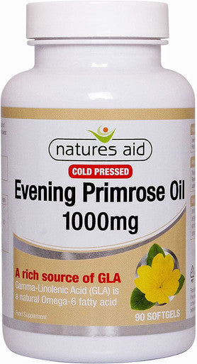 Natures Aid Evening Primrose Oil (Cold Pressed) 1000mg 90 Capsules