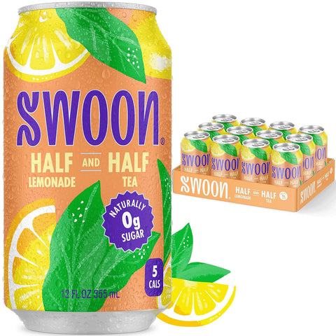 Swoon Peach Tea - Sugar Free, Low Carb, Paleo-Friendly, Gluten Free - Flavored Keto Drinks Made with Organic Black Tea & Sweetened by Monk Fruit and Stevia (Pack of 12)