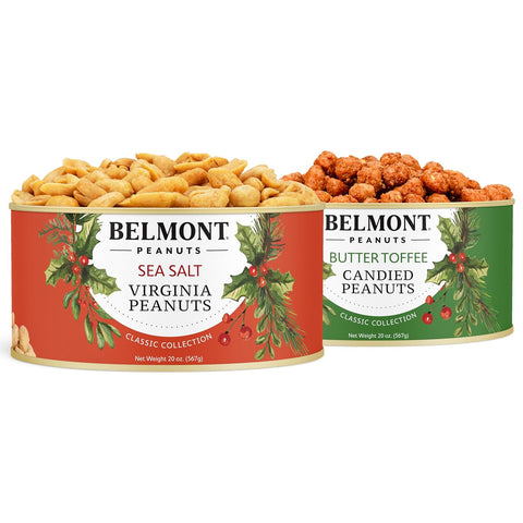 Belmont Peanuts Gourmet Sea-Salted Virginia Peanuts, 20 oz (1 Pack) ÃƒÂ¢Ã¢â€šÂ¬Ã¢â‚¬Å“ Only 3 Simple Ingredients, No Preservatives, 7g Protein ÃƒÂ¢Ã¢â€šÂ¬Ã¢â‚¬Å“ A Premium, Salty, Crunchy, Hand Seasoned Snack