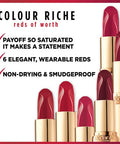 L'Oreal Paris Colour Riche Lipstick With Argan Oil And Vitamin E Reds Of Worth Prosperous Red