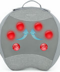 Back Massager With Heat, Shiatsu Roller & Percussion Head For Lower Back Pain Relief - 3D Deep Tissue Kneading Massage Pillow For Neck & Shoulder Muscle Relaxation, Home & Office