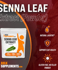 BulkSupplements Senna Leaf Extract - Herbal Laxatives, Sourced from Cassia Angustifolia Leaves - - 150mg , Multiple Servings (500 Grams - 1.1 lbs)