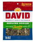 DAVID Reduced Sodium Sunflower Seeds, Original Flavor, 16 oz.