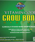 Garden Of Life Calcium Supplement Vitamin Code Grow Bone Made With Whole Foods Strontium Magnesium K2 Mk7 Vitamin D3 and C Plus Probiotics For Gut Health 30 Day Supply
