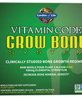 Garden Of Life Calcium Supplement - Vitamin Code Grow Bone Made With Whole Foods Strontium Magnesium K2 Mk7 Vitamin D3 & C Plus Probiotics For Gut Health 30 Day Supply