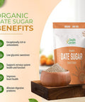 Health Garden Date Sugar (16 Oz) Organic Date Sugar Sweetener All-Natural Dried Ground Dates Rich In Vitamins And Minerals No Gluten Non-Gmo Low Glycemic Sugar Substitute (1 Lb Pack Of 1)