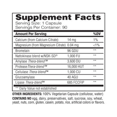 Enzymedica, Natto-K, Enzyme Support, 90 Capsules (Ffp)
