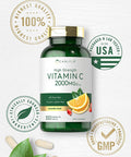 Carlyle Vitamin C 2000mg with Rose Hips 300 Caplets Vegetarian Non GMO Gluten Free Supplement