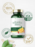 Carlyle Vitamin C 2000mg with Rose Hips 300 Caplets Vegetarian Non GMO Gluten Free Supplement