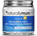 Naturallymum NaturallyMum Kids Magnesium Bedtime Lotion with Vitamin D | Support for Sleep Heart Bone Nerve Gut and Muscle Health | Alternative to Melatonin | Lavender & Chamomile 4.2 fl oz