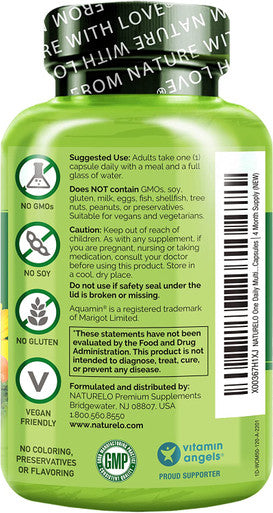 NATURELO One Daily Multivitamin for Women 50+ (Iron Free) - Menopause Support for Women Over 50 - Whole Food Supplement - Non-GMO - No Soy - 120 Capsules - 4 Month Supply