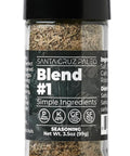 Santa Cruz Paleo Seasoning Blend #1 All Purpose Spice for Chicken Salmon Steak Shrimp and Potatoes Cooking with Garlic Sea Salt Rosemary & Black Pepper Keto Gluten 3.5 Oz glass jar