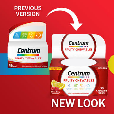 Centrum Fruity Chewables Tablets, chewy vitamins for adults 30 ct