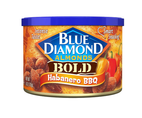 Blue Diamond Almonds, Classic Blueberry Flavored Sweet Snack Nuts, Non-GMO, Kosher, and No Gluten Ingredients or Artificial Flavors, Great size for On-the-go, Lunch, Adults and Kids, 6oz Can