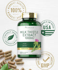 Carlyle Milk Thistle 1000mg | 300 Capsules | Non-GMO Gluten Extract