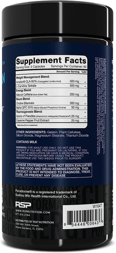 RSP QuadraLean Thermogenic Fat Burner for Men & Women, Weight Loss Supplement, Crash-Free Energy, Metabolism Booster & Appetite Suppressant, Diet Pills, 60 Servings
