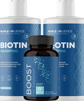 Hair Growth Supplement And Shampoo For Thinning Hair - Sulfate Volumizing Shampoo With Biotin And Rosemary Essential Oil For Fine Thin Hair Care Plus Regrowth Biotin Vitamins For Hair