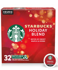 Starbucks K-Cup Coffee Pods, Medium Roast Coffee for Keurig Brewers, Holiday Blend, 100% Arabica, Limited Holiday Edition, 1 Box (32 Pods)