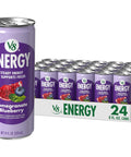 V8 Energy Strawberry Banana Juice Energy Drink, 8 fl oz Can (24 Pack)