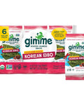 Gimme Seaweed Organic Premium Roasted Seaweed Snacks Sea Salt 6 Count Keto Vegan GlutenFree Great Source of Omega3s and Iodine Healthy OnTheGo Snack for Kids and Adults