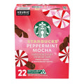 Starbucks K-Cup Coffee Pods, Peppermint Mocha Flavored Coffee for Keurig Brewers, 100% Arabica, 1 Box (22 Pods)