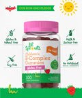Carlyle Kids B Complex Gummies | 100 Count | Vegan | Natural Peach Raspberry Flavor | Non-Gmo, Gluten Free | By Lil' Sprouts