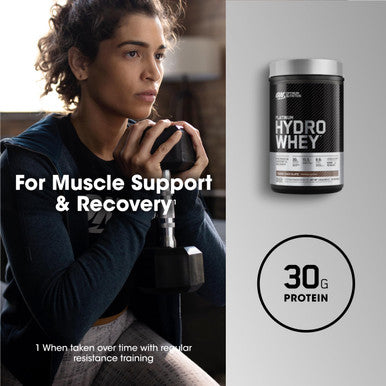 Optimum Nutrition (On) Platinum Hydrowhey Protein Powder 30 Grams Of Protein For Muscle Support & Recovery 100% Hydrolyzed Whey Protein Isolate Powder - Turbo Chocolate 1.75 Lbs 20 Servings (820 G)